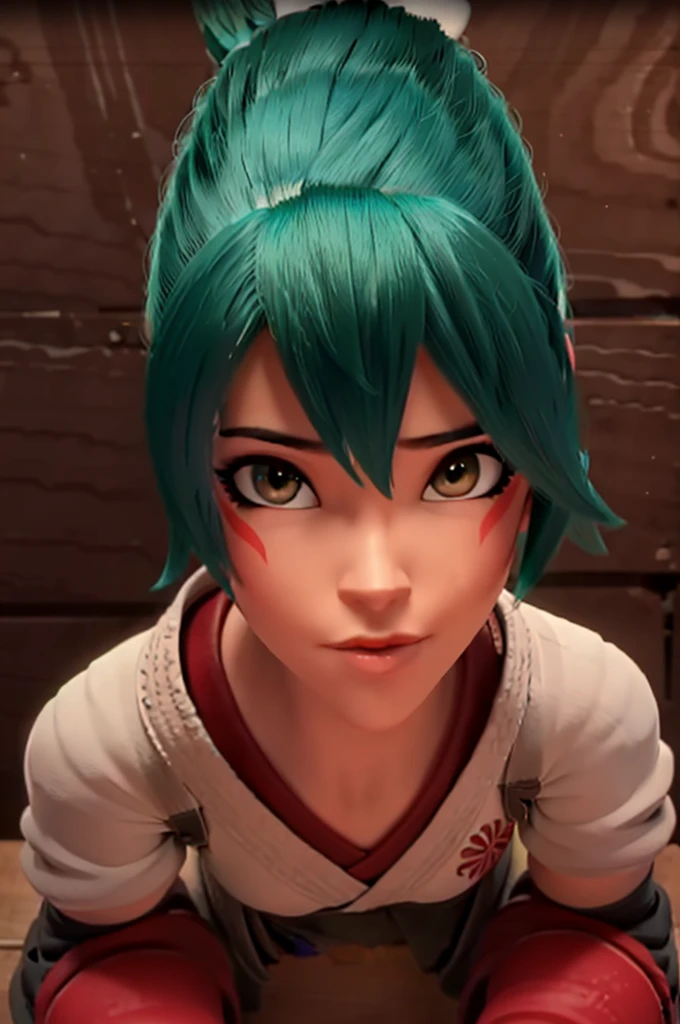 (((Fighting pose))),realistic, realism, photorealism, photo-realistic, high contrast, (photorealistic:1.4), 8k high definition detailed realistic, (best quality, masterpiece:1.2), NSFW,  photon mapping, radiosity, physically-based rendering, best quality, highly detailed, 1girl,  owkiriko, green hair:0.6, looks at the viewer, red dress, ((glowing eyes)),