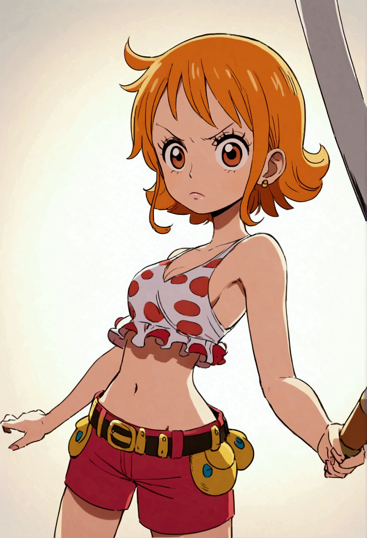 Nami from one piece anime version with little clothes