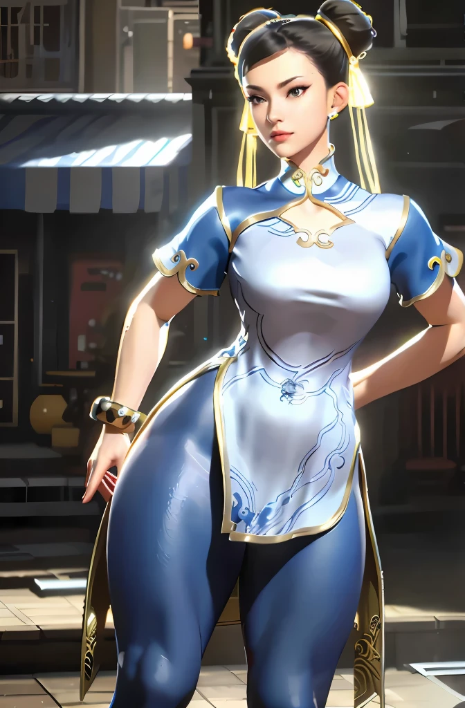 Chun li, protruding ass, waist shot