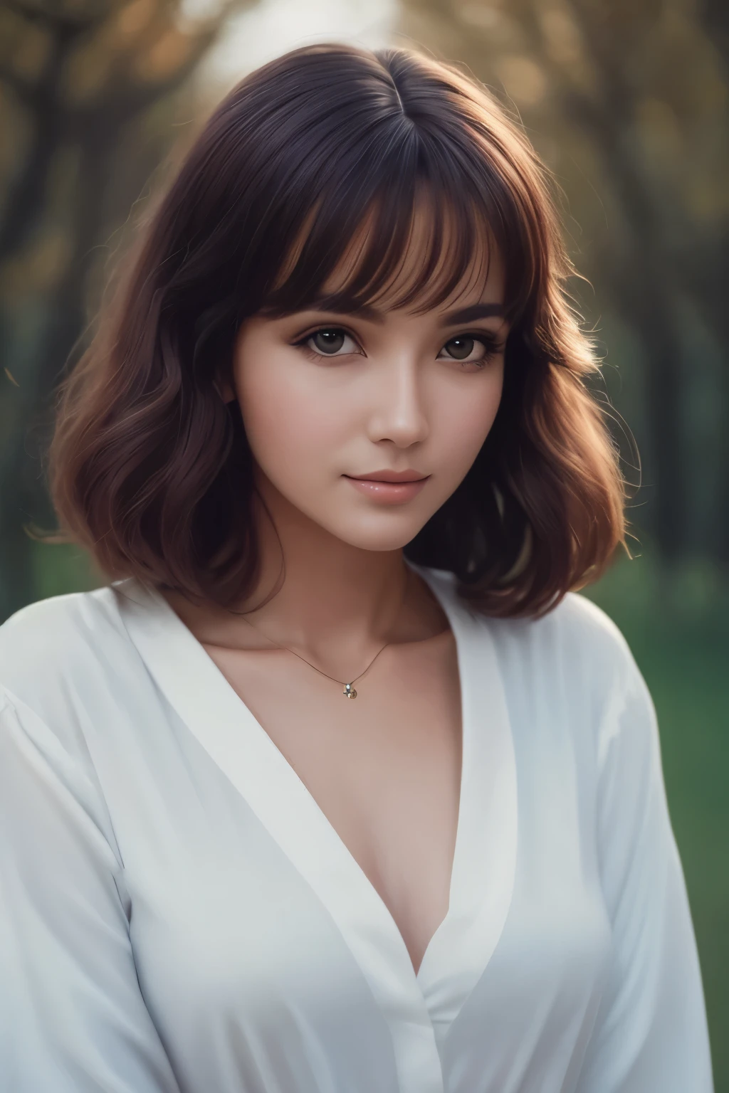 Photo of the most beautiful woman in history, soft smirk, Portra 400, best quality, top quality, 8k, high resolution, ultra-detailed, extremely detailed,