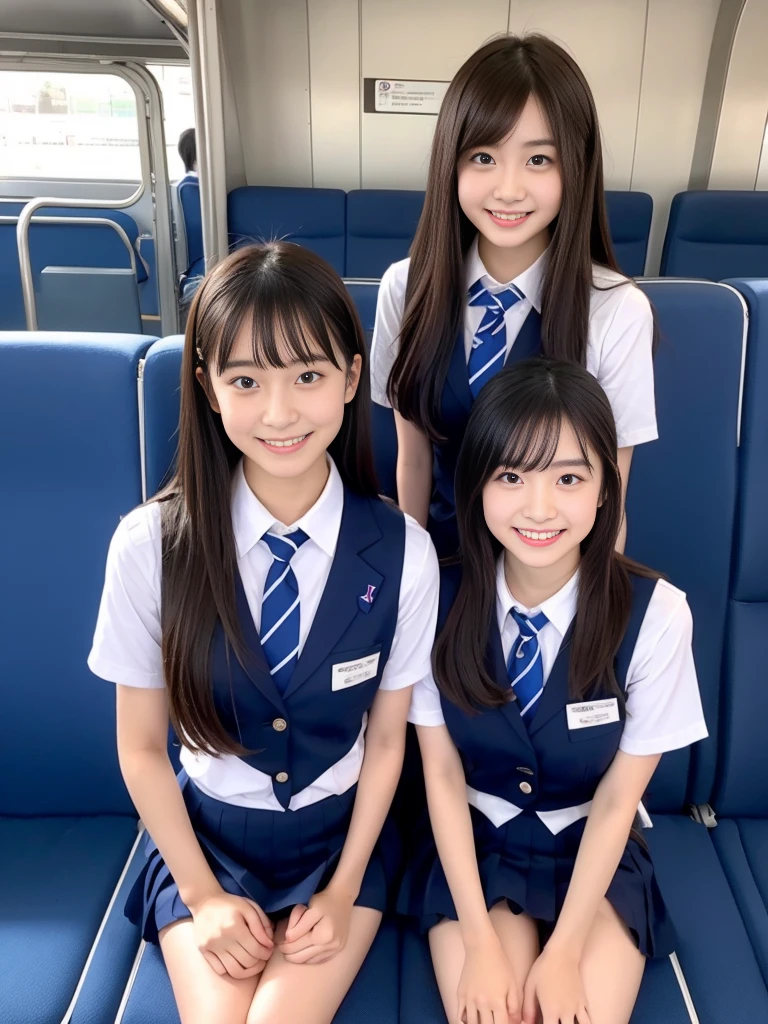 Center View、An Asian woman in a short skirt and bow tie is sitting on a train、Cute school girl、Japanese girls uniform、Wear Japan 、Japanese 、Surreal 、Dressed as a high school girl、Surreal 、Wear a uniform、Realistic school girl、Girl in uniform、Wear a uniform、 Pause、Whole Body Ezbian、Nice skin、Glowing Skin、Nice thighs、Shining thighs、Shining Regaleg , Japanese High School 、Nogizaka Idol、Korean Idol、Tai Gu emphasized、Sitting Alone