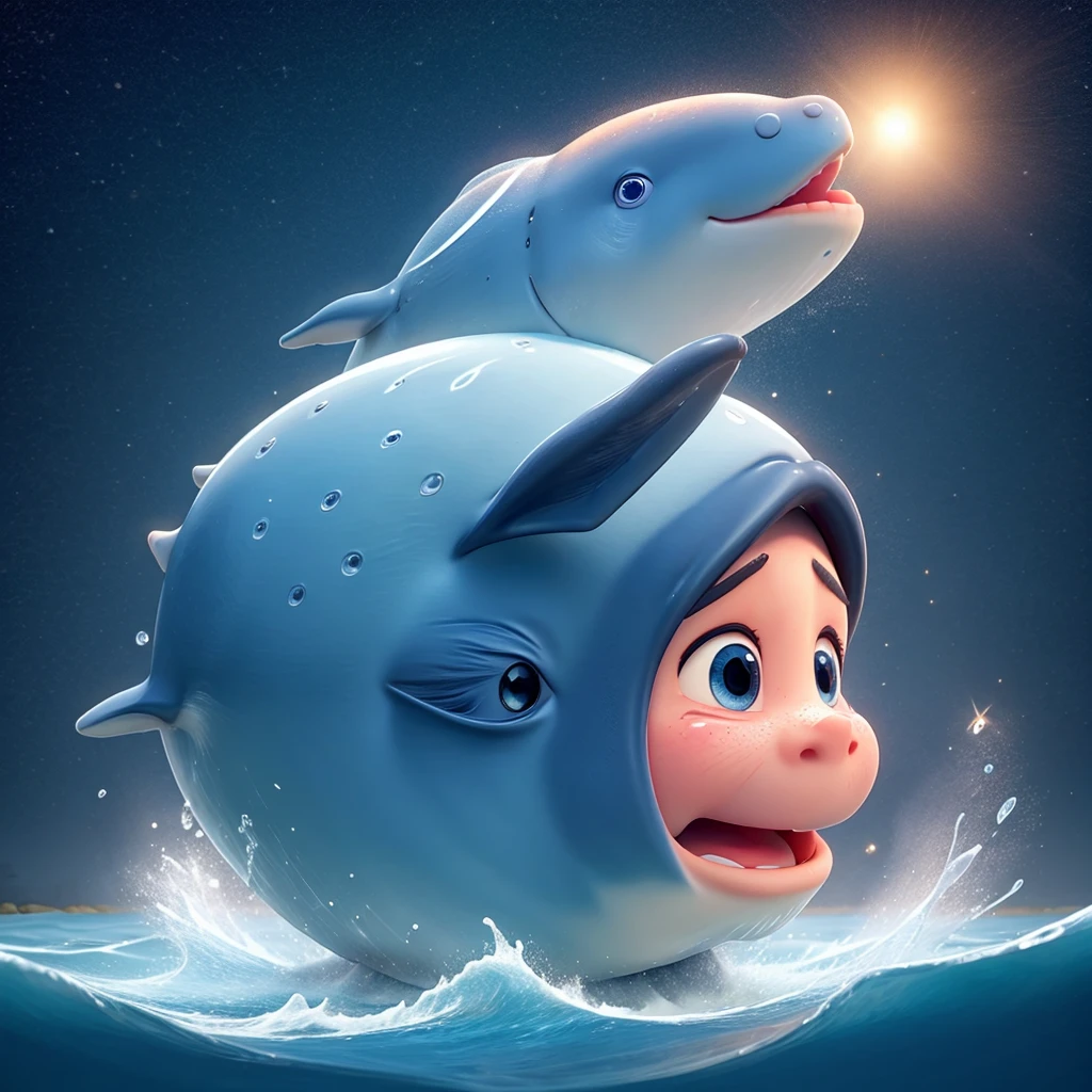 A crying whale