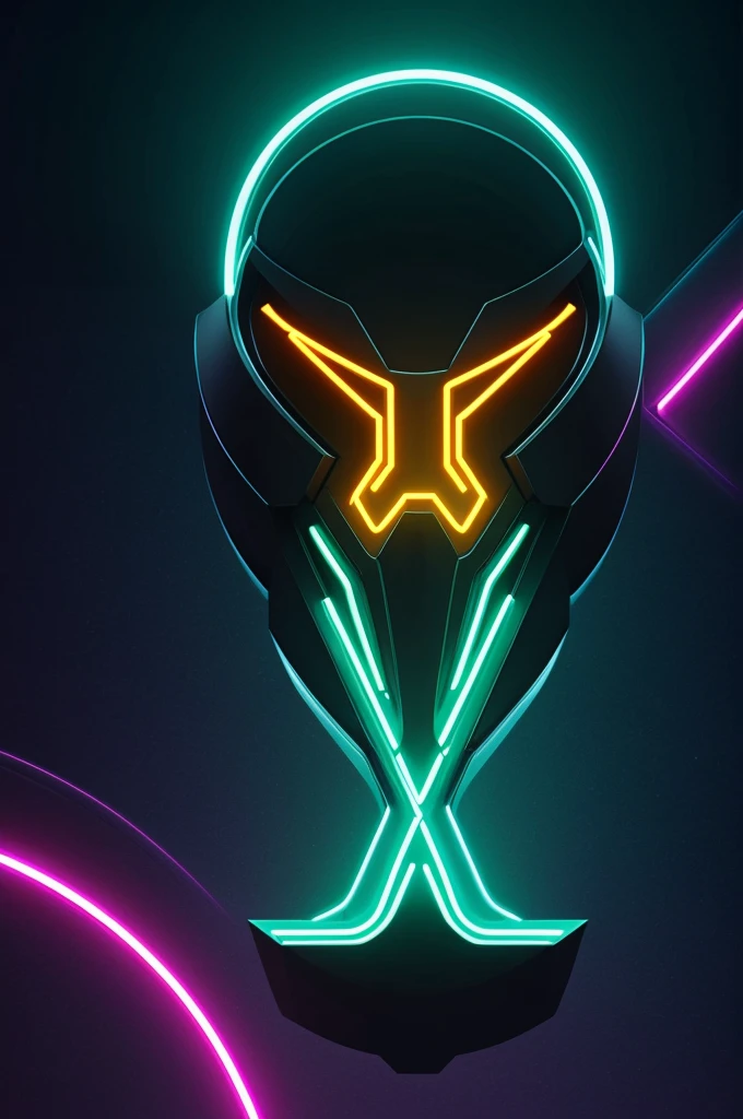 Make me a logo with the word “INFINITY” written with a jungle theme, futuristic and neon