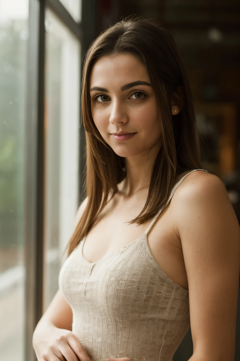 Photo of the most beautiful woman in history, soft smirk, Portra 400, best quality, top quality, 8k, high resolution, ultra-detailed, extremely detailed,