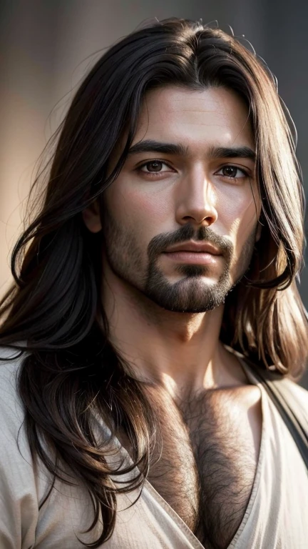 jesus face, JesusChrist, retrato de JesusChrist, Jesus of Nazareth, jesus, beautiful image already created, incredible, Christian art, fan art, desenho detailded a carvão ((best qualityer)), ((work of art)), (detailded), shoulder to shoulder,