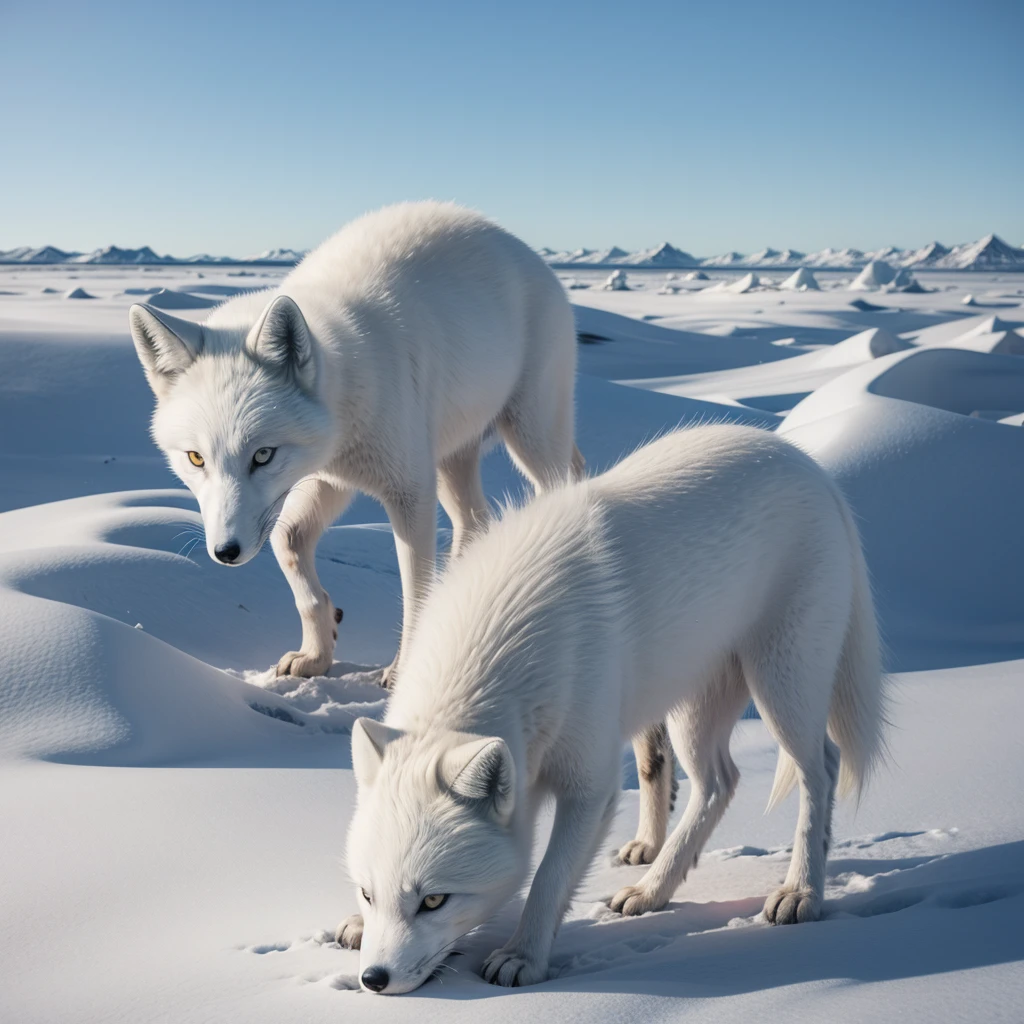 arctic fox male, solo