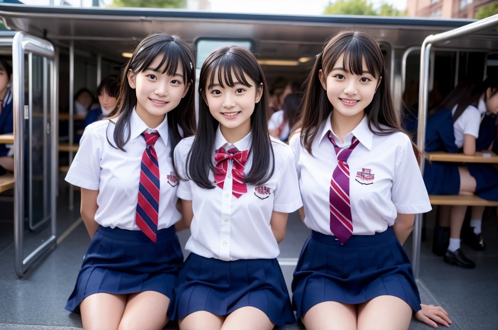 Center View、An Asian woman in a short skirt and bow tie is sitting on a train、Cute school girl、Japanese girls uniform、Wear Japan 、Japanese 、Surreal 、Dressed as a high school girl、Surreal 、Wear a uniform、Realistic school girl、Girl in uniform、Wear a uniform、 Pause、Whole Body Ezbian、Nice skin、Glowing Skin、Nice thighs、Shining thighs、Shining Regaleg , Japanese High School 、Nogizaka Idol、Korean Idol、Tai Gu emphasized、One person、crowd、Ultra mini skirt
