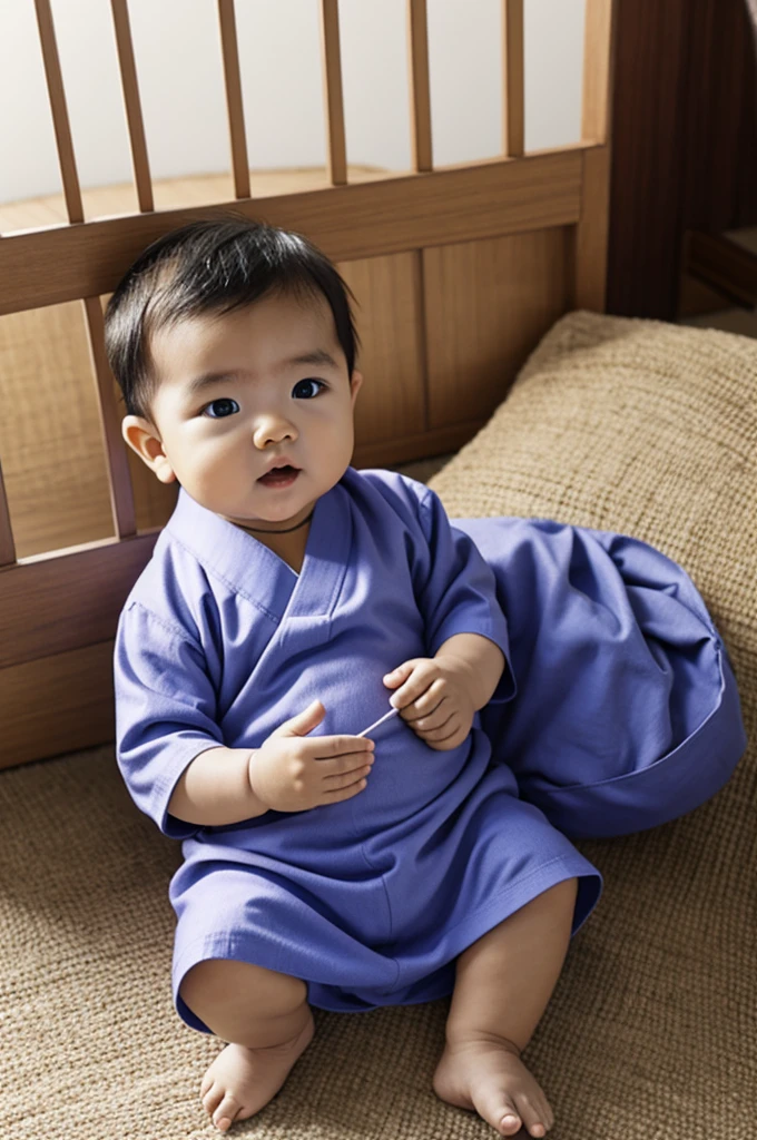 A male baby 1 week Korean ascendant