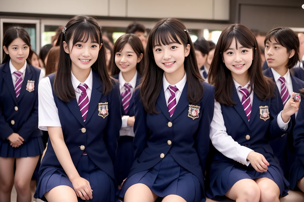 Center View、An Asian woman in a short skirt and bow tie is sitting on a train、Cute school girl、Japanese girls uniform、Wear Japan 、Japanese 、Surreal 、Dressed as a high school girl、Surreal 、Wear a uniform、Realistic school girl、Girl in uniform、Wear a uniform、 Pause、Whole Body Ezbian、Nice skin、Glowing Skin、Nice thighs、Shining thighs、Shining Regaleg , Japanese High School 、Nogizaka Idol、Korean Idol、Tai Gu emphasized、One person、crowd、Ultra mini skirt