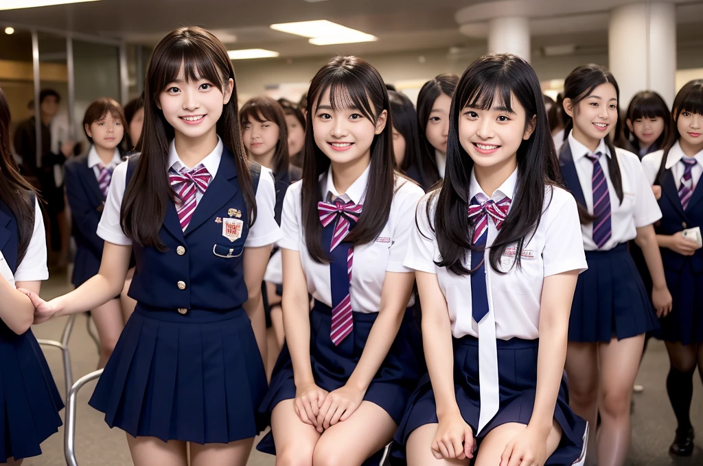 Center View、An Asian woman in a short skirt and bow tie is sitting on a train、Cute school girl、Japanese girls uniform、Wear Japan 、Japanese 、Surreal 、Dressed as a high school girl、Surreal 、Wear a uniform、Realistic school girl、Girl in uniform、Wear a uniform、 Pause、Whole Body Ezbian、Nice skin、Glowing Skin、Nice thighs、Shining thighs、Shining Regaleg , Japanese High School 、Nogizaka Idol、Korean Idol、Tai Gu emphasized、One person、crowd、Ultra mini skirt