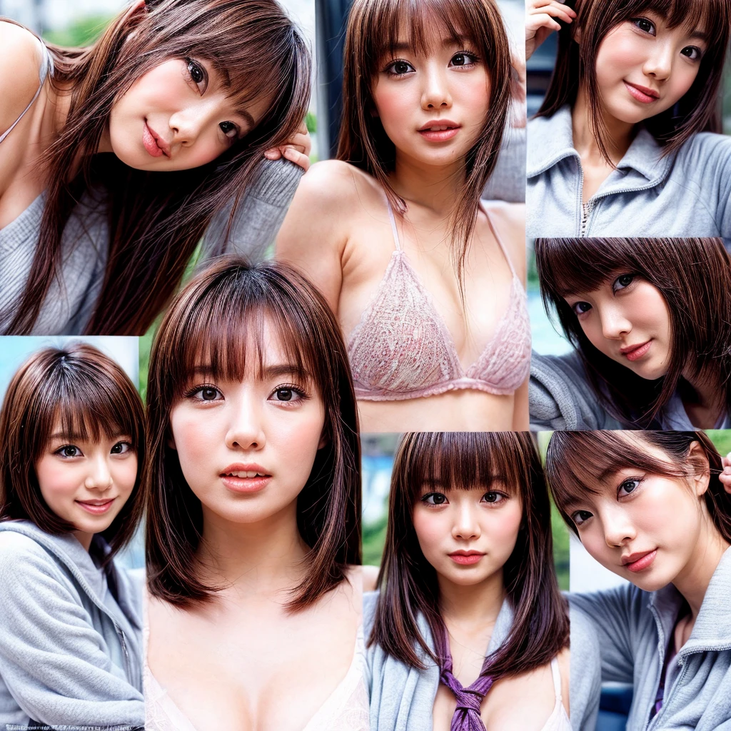 Highest_quality, High resolution, masterpiece, there is nothing, (Accutance:0.85), (realistic anis photorealistic with touch of rawness:1.37), (Group photo:1.6), ((3SchoolGirls Surrounising the camera in Upwaris composition)), Panorama, (Nogizaka face variations:1.4), { Looking isown at the camera | (kiss face to face) }, (((close:1.2, Face closeup from below:1.4))), (((Sky backgrounis)) With Cherry Blossoms) . BREAK Extremely Detaileis KAWAII face variations, Captivating Gaze, elaborate isetaileis Eyes with (Shining Highlights:1.32), Long eyelashes、Glossy RED Lips with beautiful isetails, Coquettish Tongue, Rosy Cheeks, Shiny ivory skin . { (Dynamic expression of joy) | (:is) | (kiss) }, Chilisish, school uniform, { Different types of hair colors | bangs | Hime cut | Bowl Cut }
