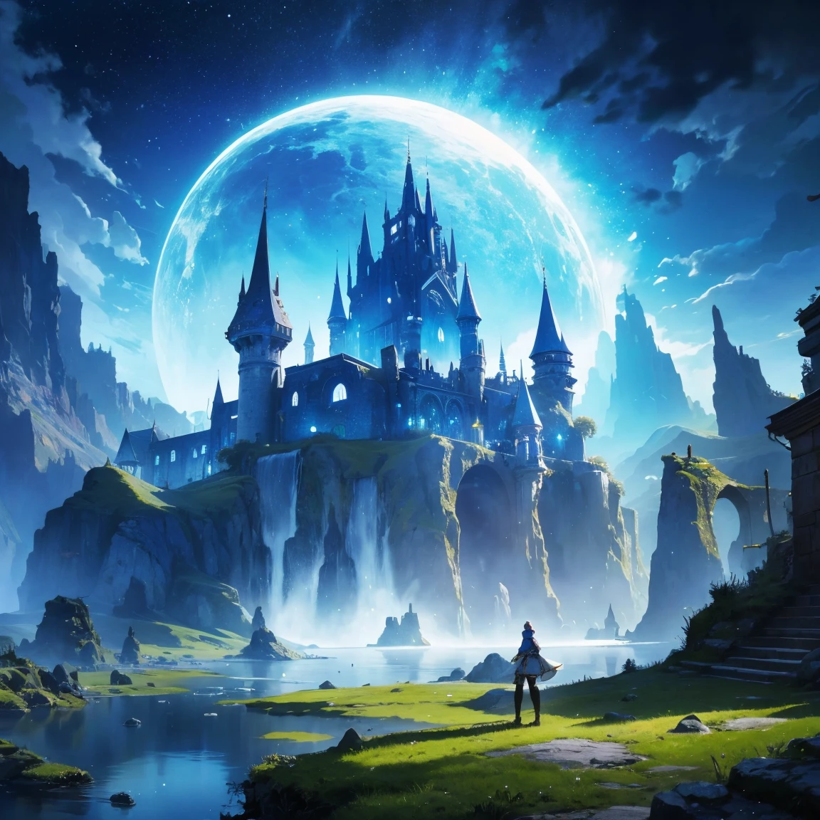 A fantasy world with magical portals, Everything was magical, The atmosphere has a magical flair, photograph realistic, High details, Best quality, 4K