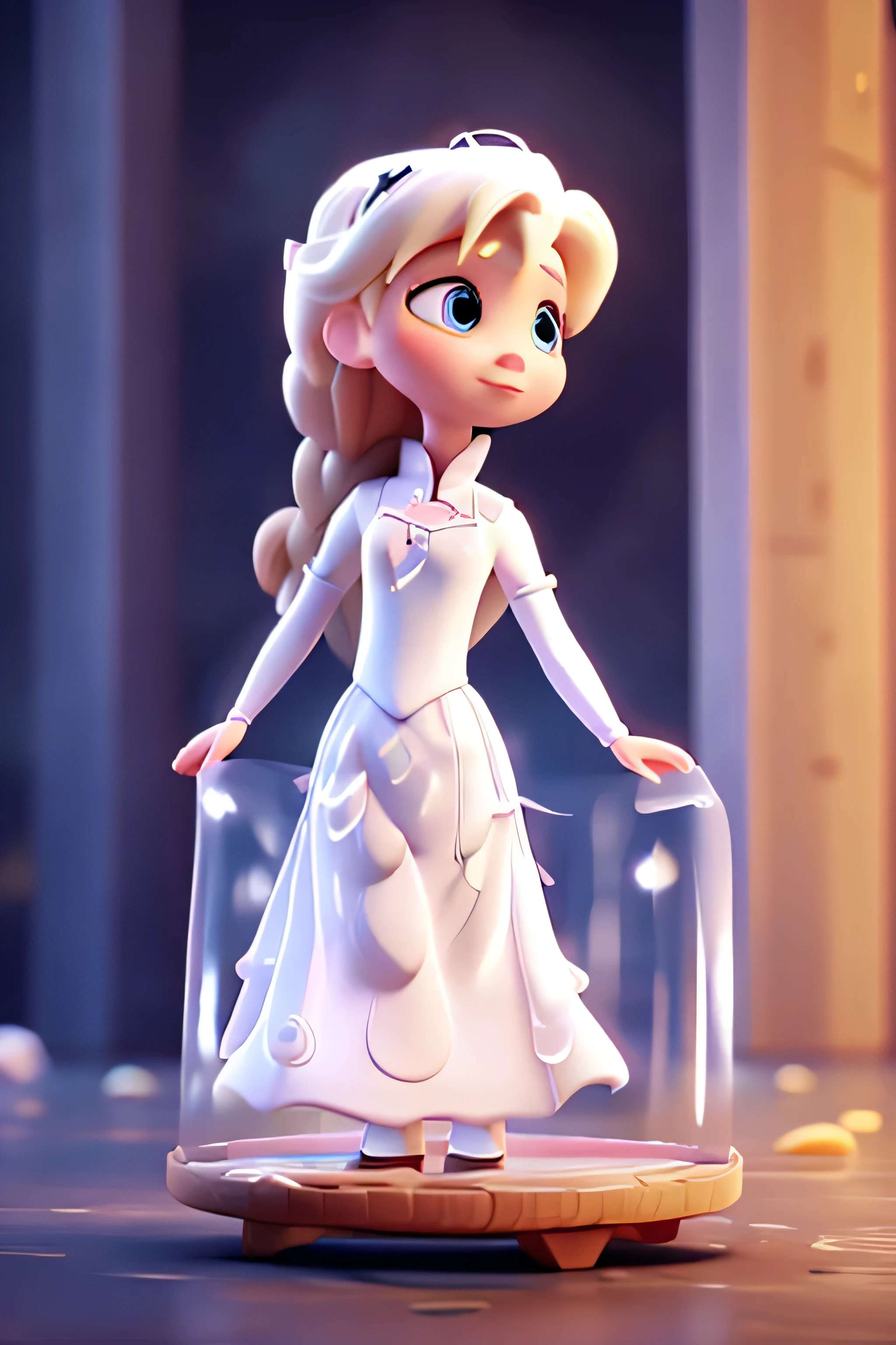 Elsa, Frozen, beautiful, baby, full body DISNEY WHITE BACKGROUND , SHE IS PRAYING , PROSTRATE BAPTISM