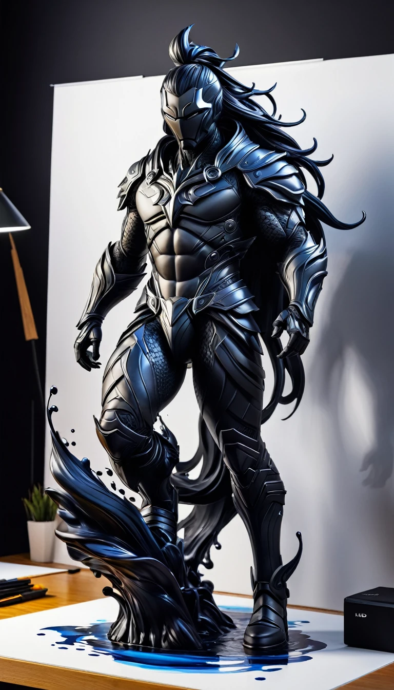 "Imagine these ink-style 4D figures in stunning, visually stunning UHD with stunning UHD resolution, Show off your ink design skills. What are the key elements that set it apart??, and、How can you combine them to create something truly amazing??