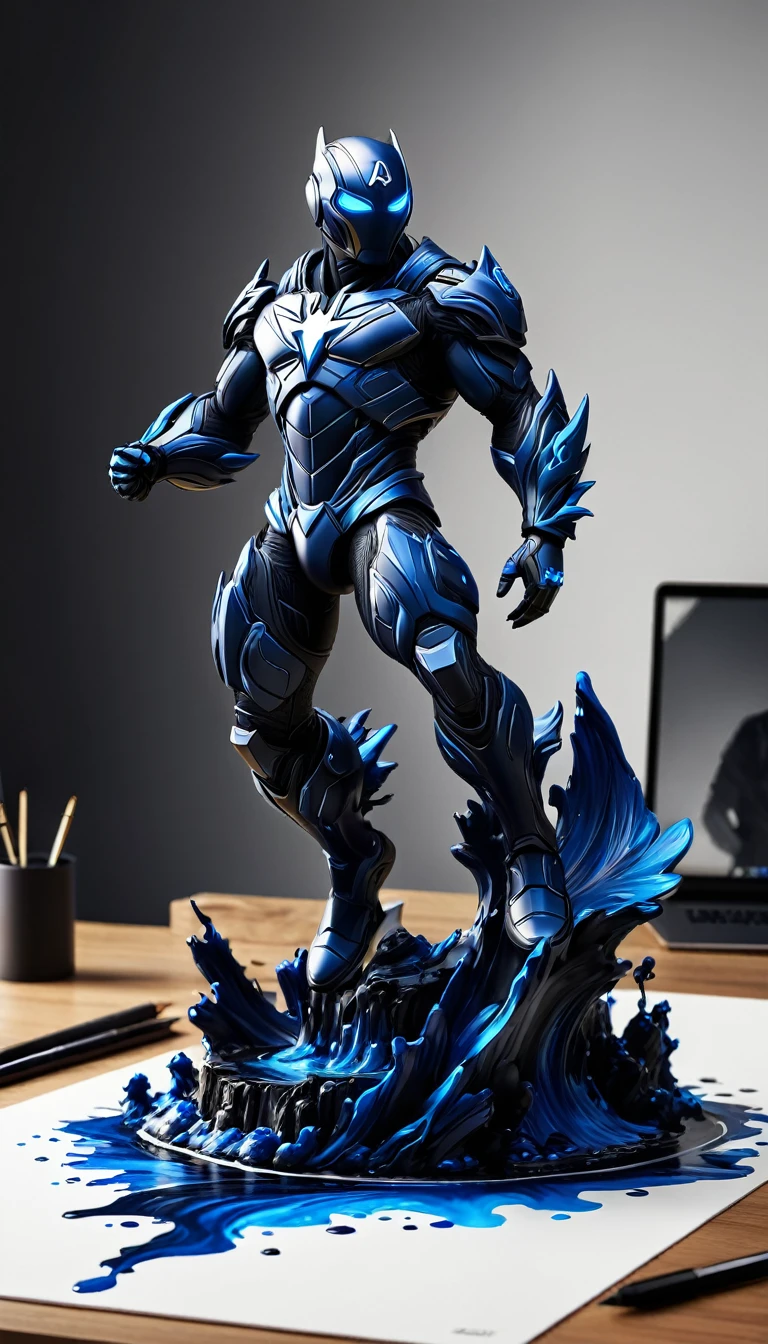  "Imagine these ink-style 4D figures in stunning, visually stunning UHD with stunning UHD resolution, Show off your ink design skills. What are the key elements that set it apart?？, and、How can you combine them to create something truly amazing??