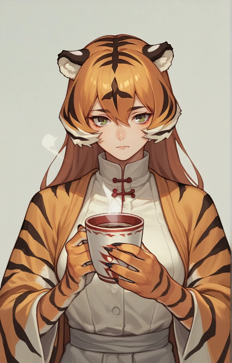 ((Tiger Girl,A Cup,rapier in right hand,)),anime, One girl, alone,No background,No background,Women's furry mini cute style,No background,humanoid cheetah,Light Armor,
