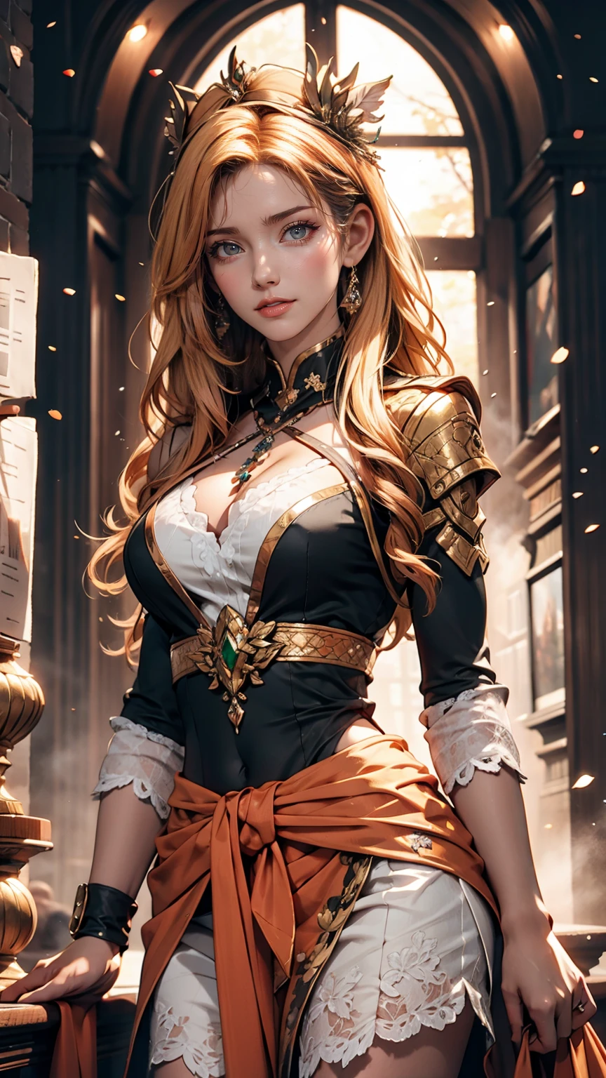 Vintage style fantasy, masterpiece, Great art, Highest quality, One girl, Close-up Girl Nordic Princess, Scandinavian Mountains々, Winter Weather, Symmetrical and highly detailed face, Peach silky silky skin, Vivid and aggressive green eyes, White, messy hair down to her waist, Sculptural body, (spark: 0.7), Adobe Illustration, Artstation's Trand, 8k, High resolution, 超High resolution, Cold and soft lighting, --q 500 --s 100, -
