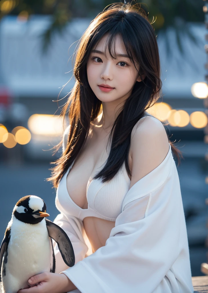 (in 8K、Raw photography、top-quality、masterpiece:1.2)、(realisitic、Photorealsitic:1.37)、1girl in、japanes、femele、((Detailed face))、Detailed lips、(A detailed eye)、More skin、((Wet Komono))、(Detailed nipples:1.3)、(cammel toe)、perfectbody、(Wet body:1.2)、shinny skin、((dark brown hair、detailed tits:1.3))、(natural soft light、shores:1.4)、((the morning sun))、(Highly detailed facial and skin texture)、((Ponytail))、(bangss)、(splash water)、((under the rain))、(length hair)、((Upward perspective))、(Sit up)、(opens legs)、((Scream))、(Expose your upper body)、((Surrounded by penguins))、((Put your hands on your head))、