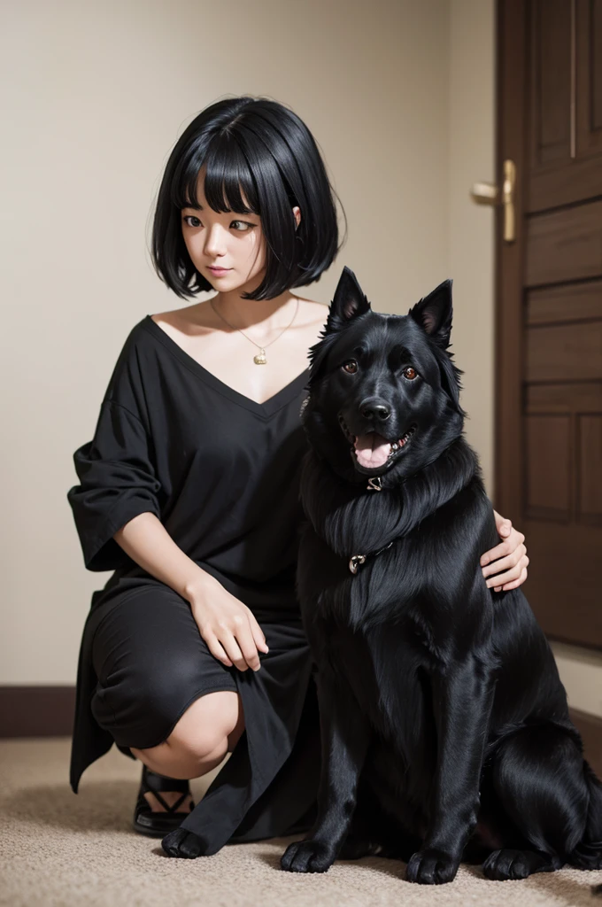 Black haired dog 