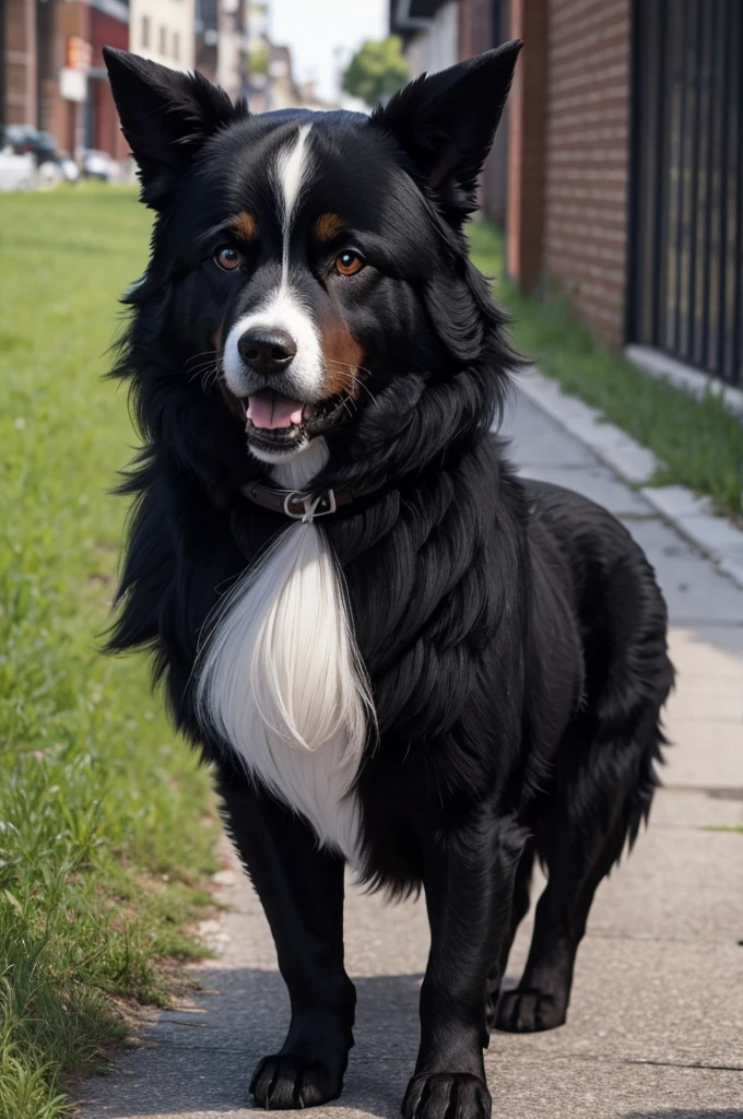 Black haired animal dog 