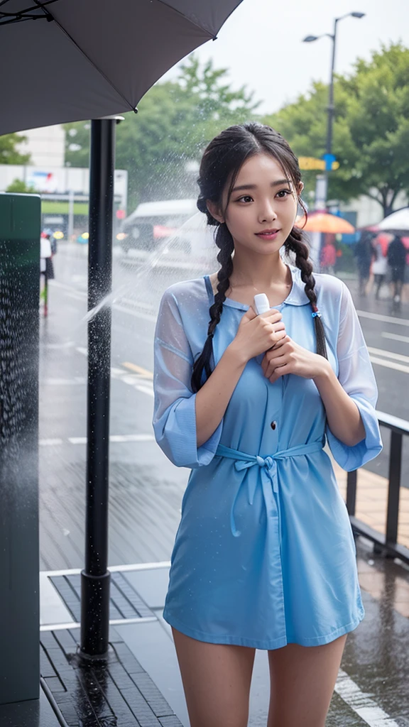 people are standing in the rain and spraying water on them, wash off in the rain, Outperform the competition, Covered!, Winner&#39;s photo, Soaking wet, Covered!!, Photo taken in 2018, Champagne Fight, Happy!!!, celebration, Very excited, Lots of bubbles, masterpiece!!, rain!!!!, darling wash off in the rain, Whetstone completed