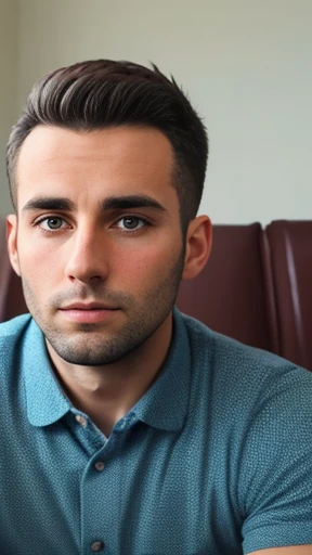 Make a 30-year-old Litvak man focus on the face