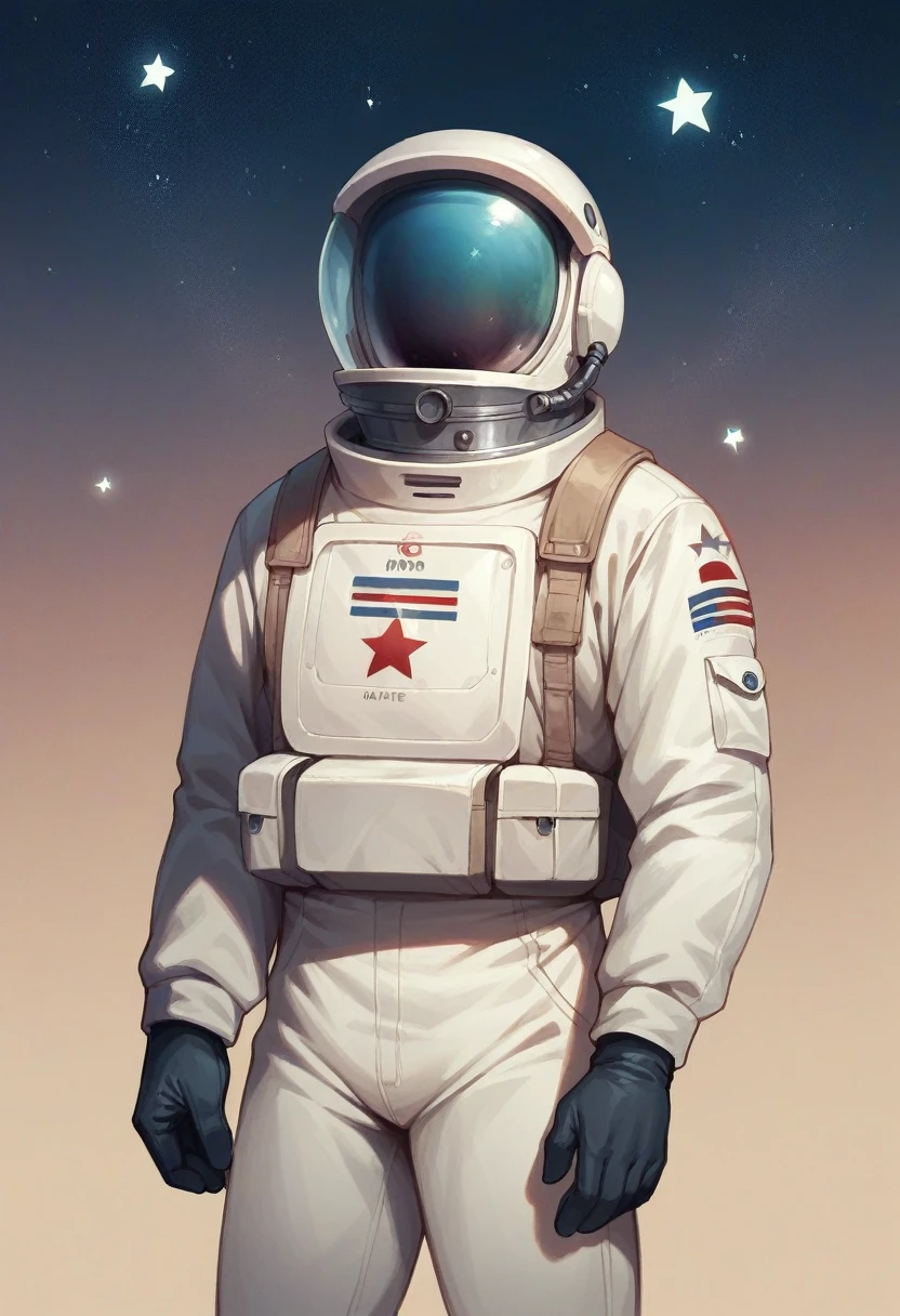 A very realistic moving astronaut, with stars not very prominent in the background, movements must be pulsating, It has to be something very going 