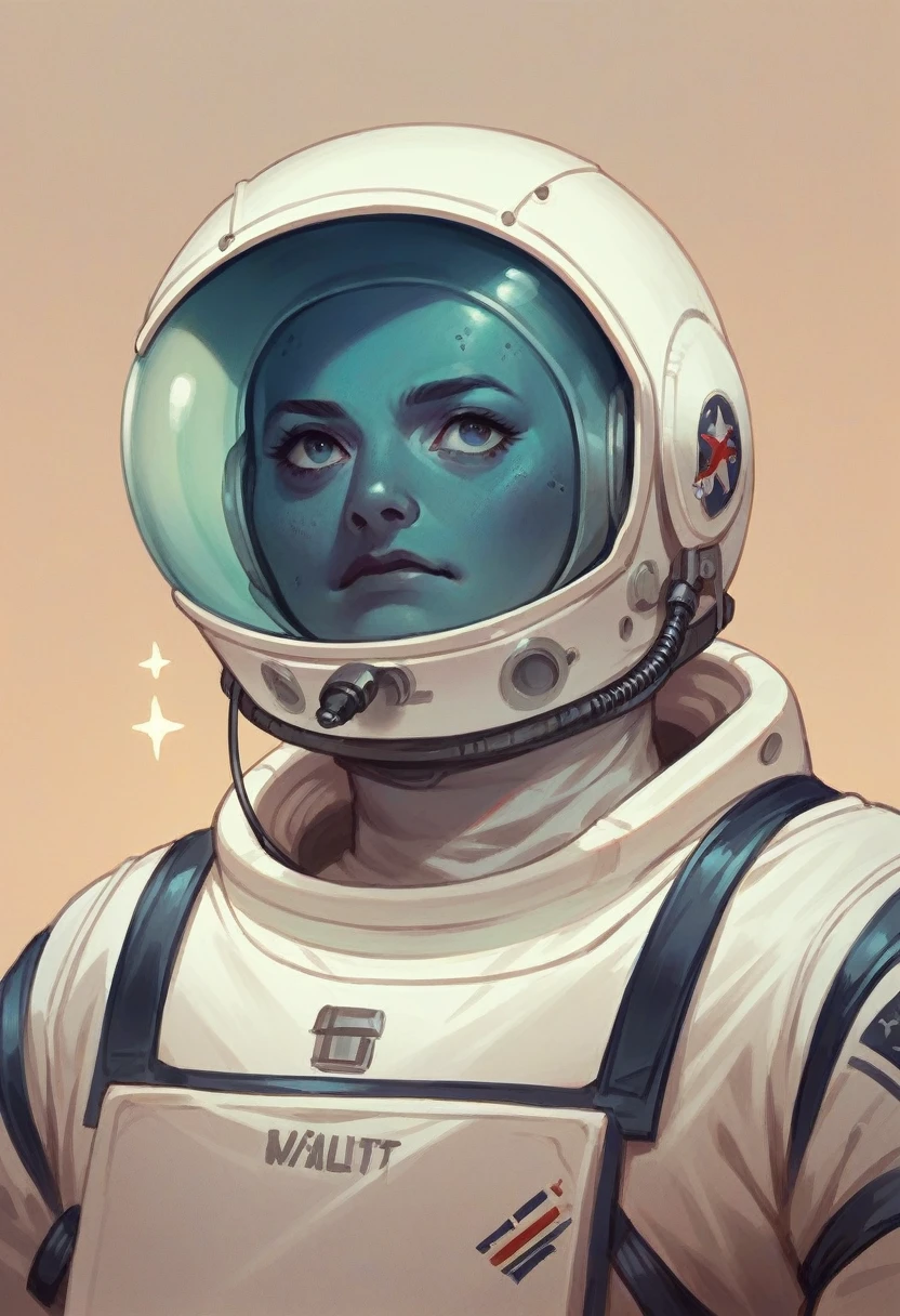 A very realistic moving astronaut, with stars not very prominent in the background, movements must be pulsating, It has to be something very going
