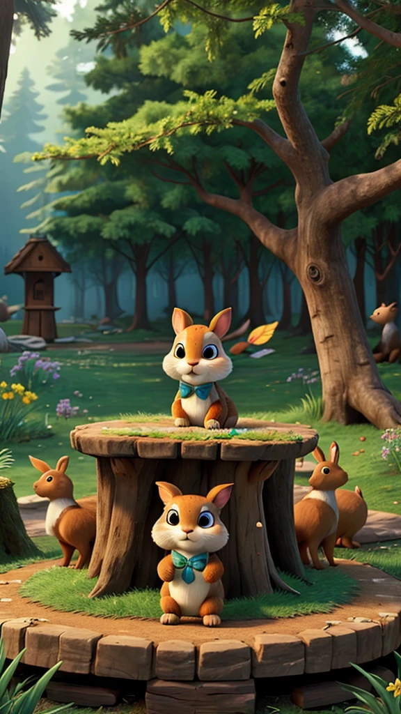 All the wild animals in the enchanted forest were happy and free and very grateful to the wise rabbit.
