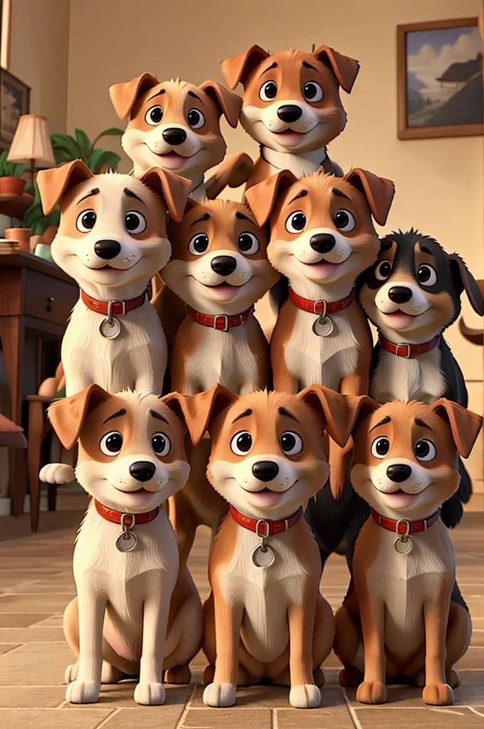 Group of dog smiling