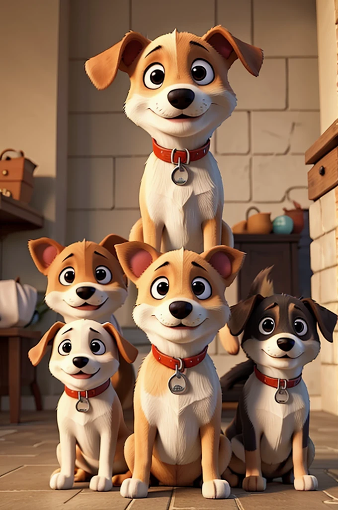 Group of dog smiling