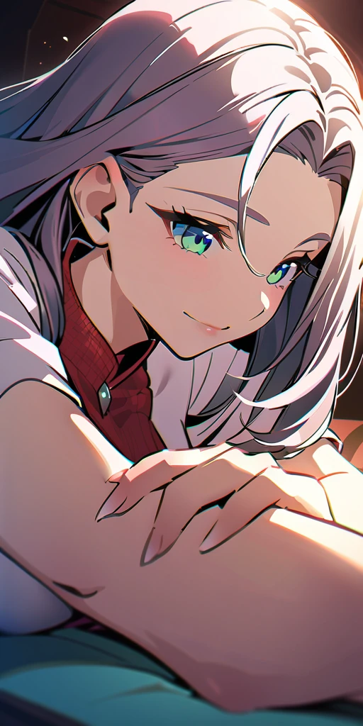 ((Highest quality、masterpiece、anime style、best quality、high resolution、8k、detailed、ultra-detailed:1.3))、Long legs、Sharp focus:1.2, Beautiful woman with perfect figure:1.4、(Smiling:1.2), double eyelid、30-year-old female、Sexy pose、((((Close your mouth、One Woman、Witch、Different world、Luxury hotel lounge))))、(((((Hands on the side of the body)))))