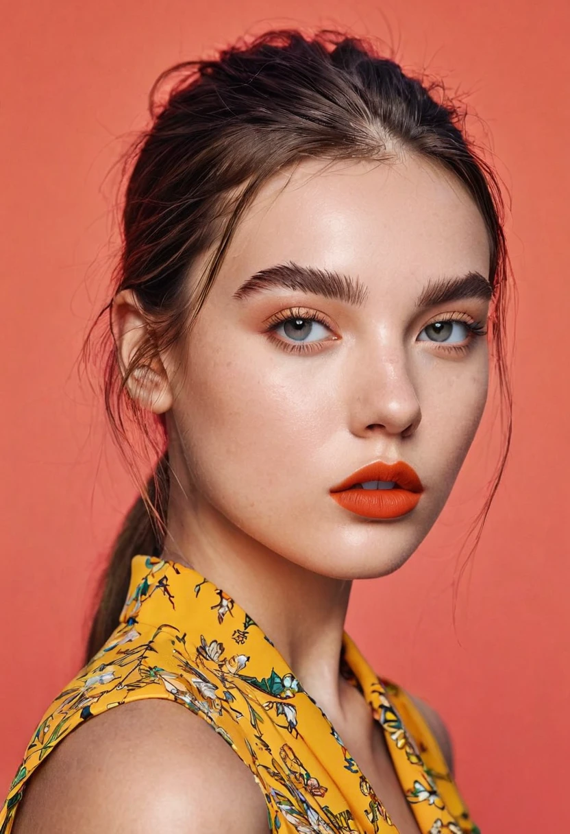 detailed portrait Photo of a beautiful 20yo woman who is an instgram influencer, detailed rich background by Clemens Ascher