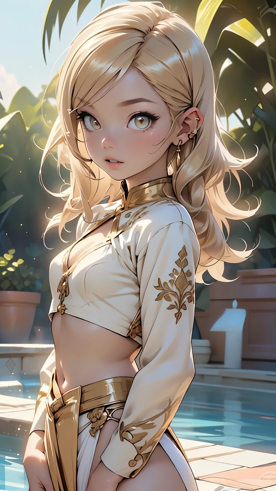 cute loli elf,(((little ,tiny little body,little))),(((6 years old))),((anime elf  with extremely cute and beautiful blonde hair)), (((elf))), (((elf ears))),

(((flat chest))),((((blonde hair:1.35,messy blonde hair,colored inner hair,ear breathing)))),(((gold_eyes:1.3))),intricate eyes,beautiful detailed eyes,symmetrical eyes,big eyes:1.5,(((lustrous skin:1.5,bright skin: 1.5,skin tanned,shiny skin,very shiny skin,shiny body,plastic glitter skin,exaggerated shiny skin,illuminated skin))),(delicate detailed fingers,detailed body,(detailed face)),

cute,slutty,erotic,daring,((nsfw)),

zettai ryouiki,revealing clothing,show skin,(((Sexy ivory arabian clothes, ivory arabian outfit, wearing a ivory sexy arabian clothes:1.3,ivory arabian bikini))),((ivory loincloth,visible thong straps)),(ivory clothes,semi-naked,with little ivory clothing),(((intricate outfit,intricate clothes,embroidered outfit,ornate outfit,embroidered clothes,ornate clothes))),

(dynamic pose:1.0),embarrassed,(centered,scale to fit dimensions,Rule of thirds),

((beautiful bath house made of arab marble and arab pillars, beautiful clear water in pool)),scenery:1.25,((intricate scenery)),((arab palace background)),extremely scenery,(sunset, golden hour),

(Glossy winter ornaments),highres,sharp focus,(ultra detailed,extremely detailed),(photorealistic artwork:1.37),(extremely detailed CG unity 8k wallpaper),(((vibrant colors,vibrant theme))),(intricate),(masterpiece),(best quality),artistic photography,(photography taken by sldr),(intricate background),perfect rendered face,perfect face details,realistic face,photo realistic,((intricate detail)),(((realism))),
