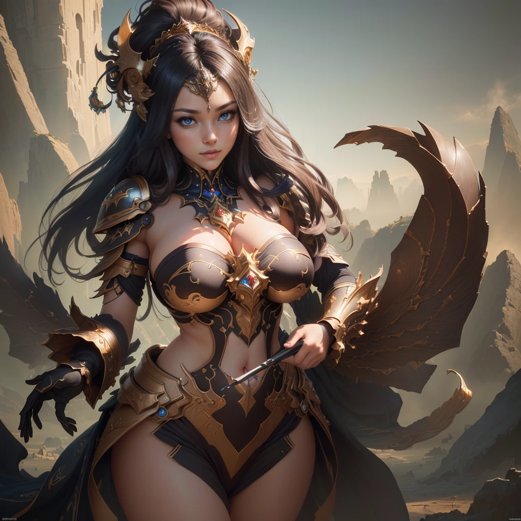 ((Best Quality, masterpiece:1,1), Fantastic view of humanoid alien , Hyper-realistic, insanely detailed This masterpiece of digital art can be compared with the wonderful works of Artgerm., Greg Rutkowski, and Alphonse Mucha