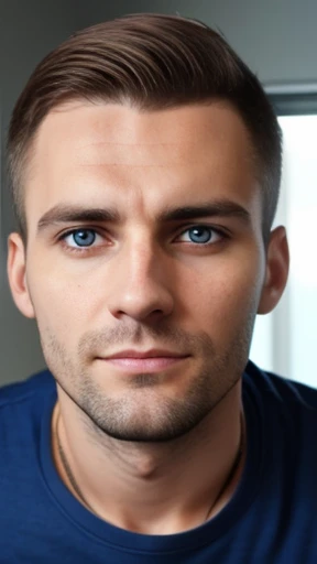 Make a 30-year-old Lithuanian man focus on his face