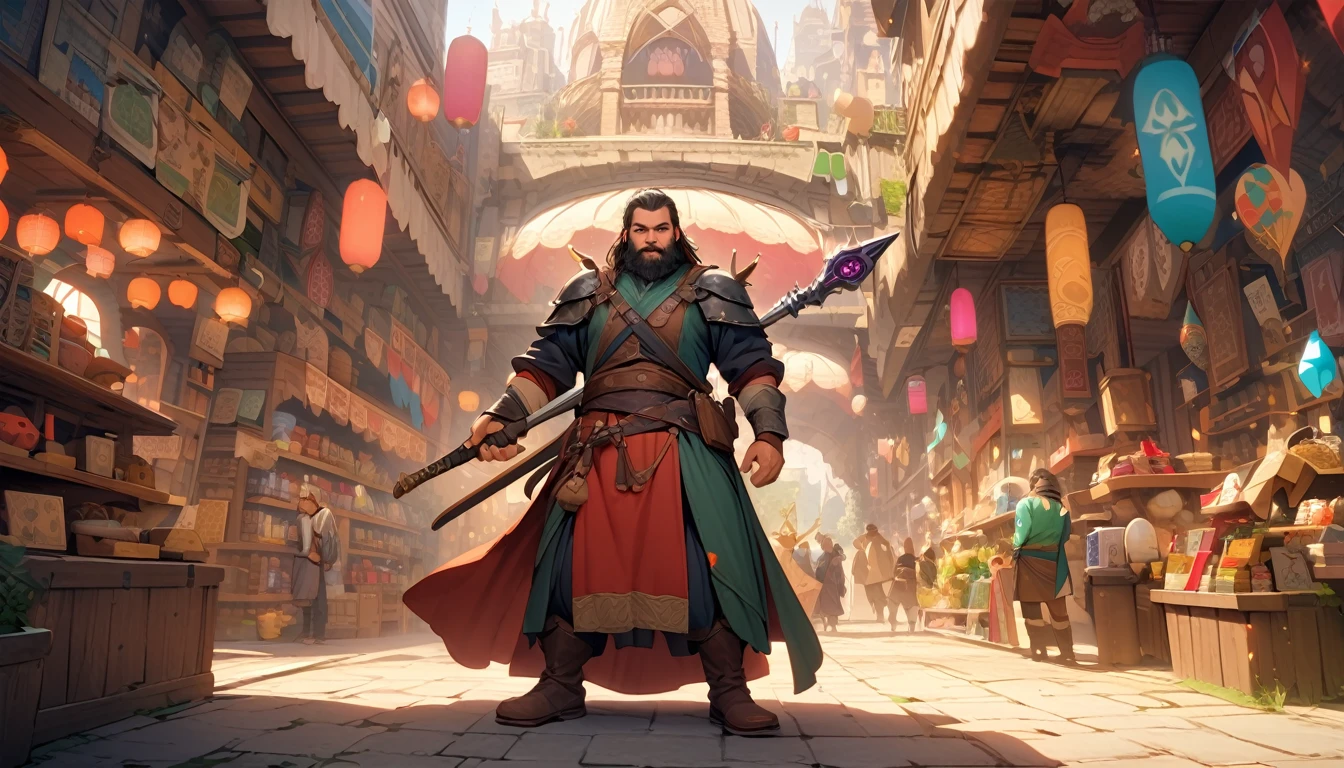 (masterpiece:1.4), (Highest quality:1.4), Very detailed, Complex, Very detailed, shape,Soft lighting, A bustling market in a magical city, Talk to the store clerk, Hopeful Face, smile, More than one person, Mixed gender, a group of adventurers, character from RPG games, (character: human, Fairy, Fairy, Dwarf, The Hobbit), (exterior: Swordsman Style, Shaman Style, Monk Style, Magician style), (belongings: Long sword, dagger, Holy Staff, Magic wand, shield, metal armor, Leather Armor), Perfectly accurate anatomical shape、All limbs intact、Perfect full finger, Colorful characters, A place to buy and sell mystical artifacts, Inside the store,Huge, Majestic, Uplifting expressions, Everyone's expressions are amazing.