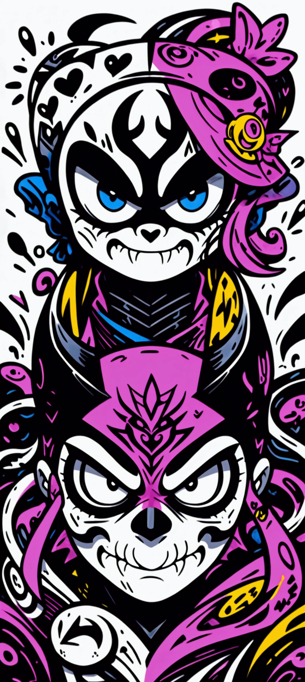 Cartoon villain,Graffiti style
