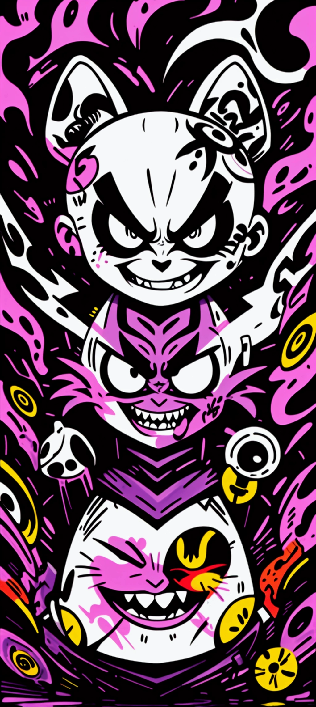 Cartoon villain,Graffiti style