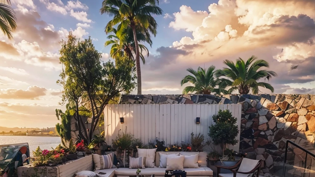 (((masterpiece))),((Highest quality)),Ultra high definition,Ultra-exquisite details,courtyard,plant,Daytime rendering,Background Sky,Beautiful sky,((noon)),Enough light,Create a lively and fun atmosphere,Vibrant atmosphere,Ultra-realistic,Super Real,interesting light and shadow,Low Light