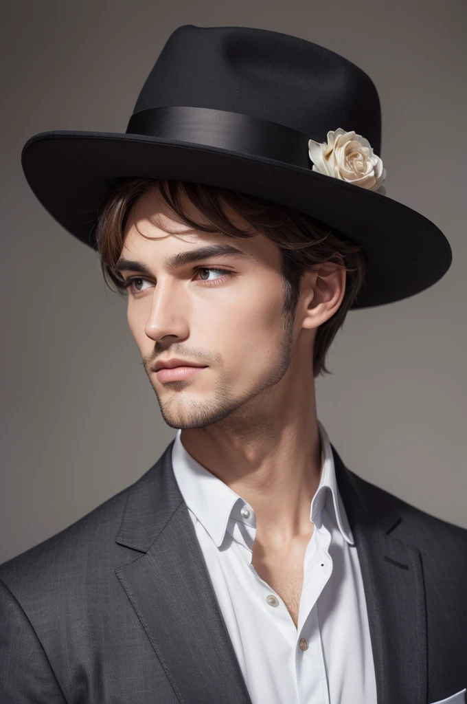 A handsome man in a hat