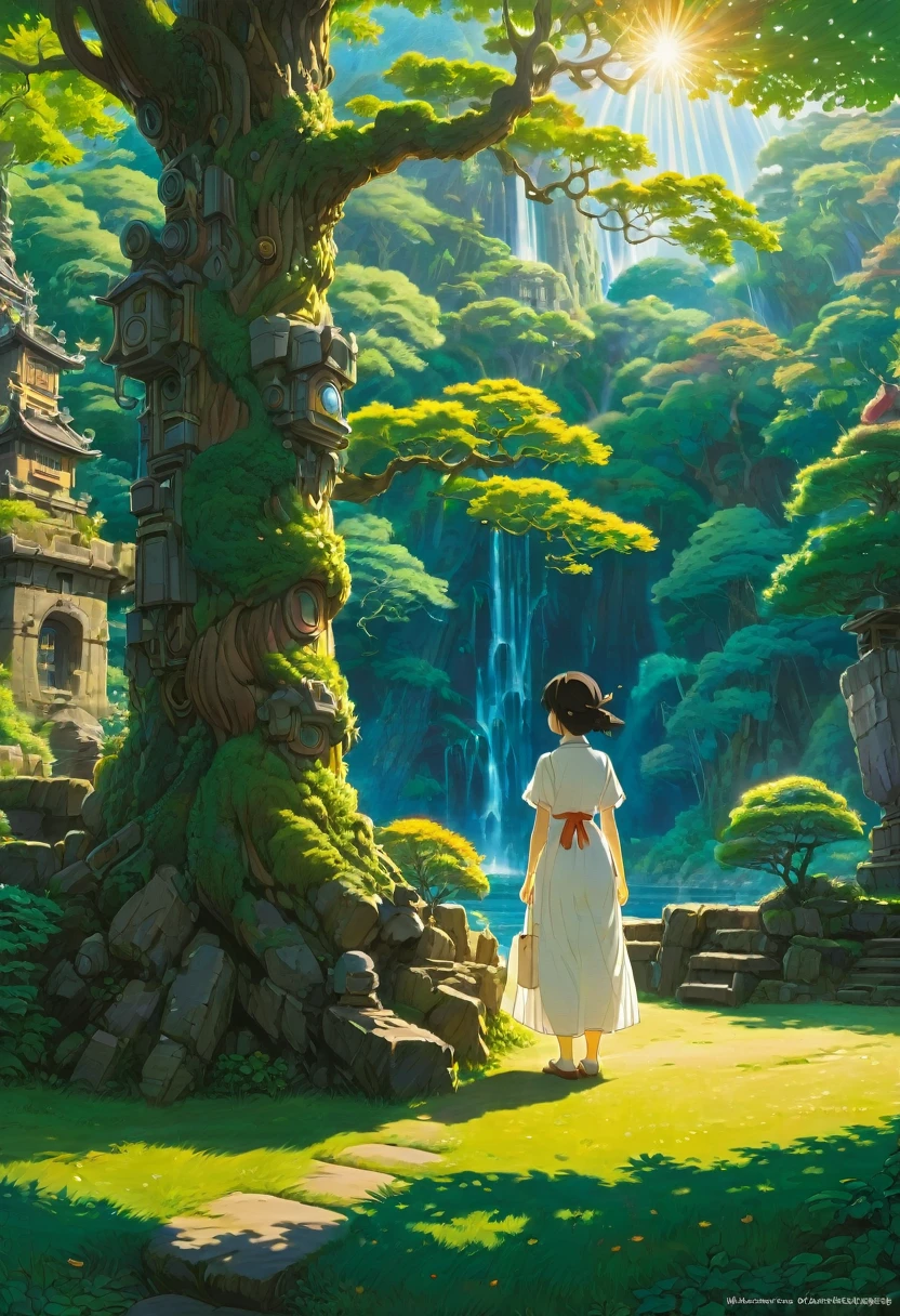 "In strong sunshine、Back view of a young woman standing in the shade of a tree in a park in Tokyo、White dress", Studio Ghibli, Highest quality, masterpiece, so beautiful, Perfect composition, Intricate details, Very detailed
, Studio Ghibli, Highest quality, masterpiece, so beautiful, Perfect composition, Intricate details, Very detailed