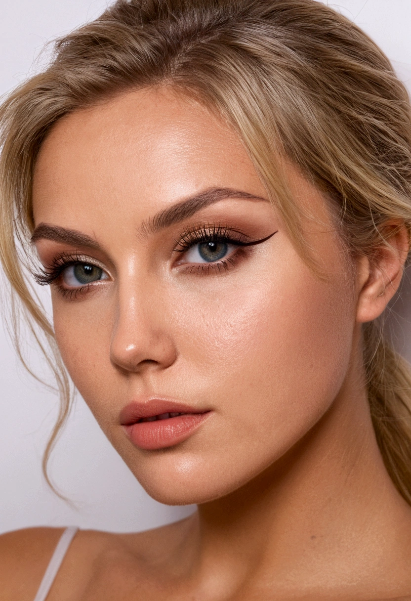 Jolie blonde, Face avant, angle parfait, 23 ans, nue, sexy, dans un lit, photo shooting, corps entier, visage affectueux, yeux marrons, haute résolution, Chef de'ouvrages d'art, Meilleure qualité,détails complexes, très détaillé,acuité, texture de peau parfaite, yeux détaillés, professionnel, 4k, tourné avec Canon, 85mm,Faible profondeur de champ,couleur de vision kodak, le fard à paupières, extrêmement détaillé, photo_\(ultra\), photoRéaliste, Réaliste, Post-traitement, détail maximum, rugosité, vrai vie, ultra Réaliste, photoréalisme, La photographie, 8K UH, La photographie