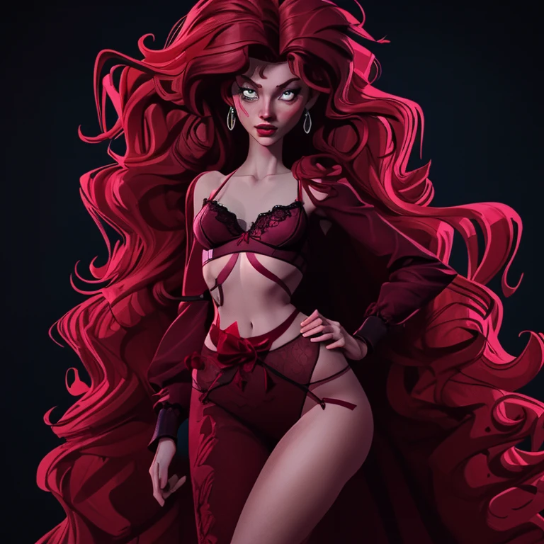 (Incredibly detailed, Beautiful detailed face, Beautiful body masterpiece, Best quality), Pixel Art, Sexy Vampire Woman, Flirty, Jessica Rabit, Smiling shows vampire butts, Tim Burton's  Bride movie style