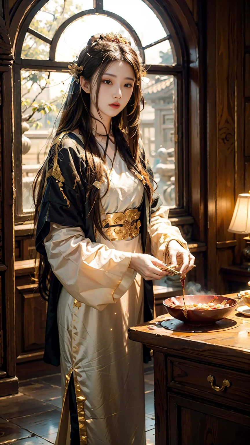 Top quality，16K，masterpiece：1.3。China，Dunhuang飞仙，antiquity，Flowing long hair，Bird&#39;s-eye view photo，Beautiful，Beautiful wallpaper(RAW photos, best quality), (Practical, photo-Practical:1.3),best quality,Very detailed,masterpiece,Extremely detailed,illustration,1 Girl,superior_Body,Dynamic Angle,world masterpiece theater,messy_long_hair,best quality,Extremely detailed CG unity 8k wallpaper,ink,Astonishing,light,lens_Flare,,Dunhuang_style，swimsuit，Dunhuang飞仙，Sexy，Little Lake