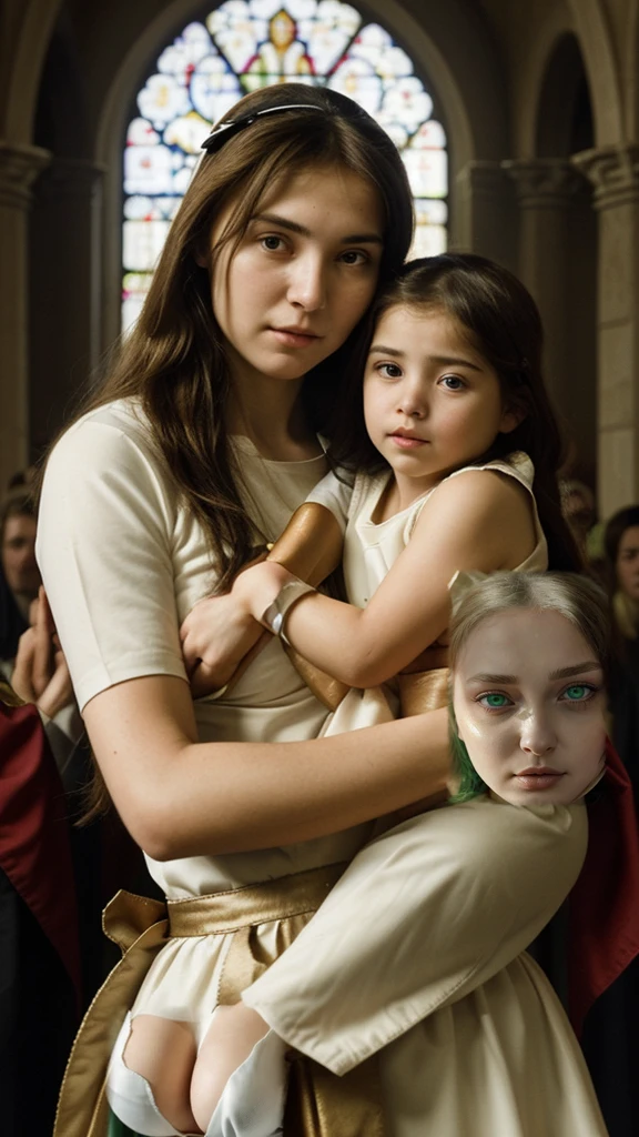 Our Lady with an angel in her arms