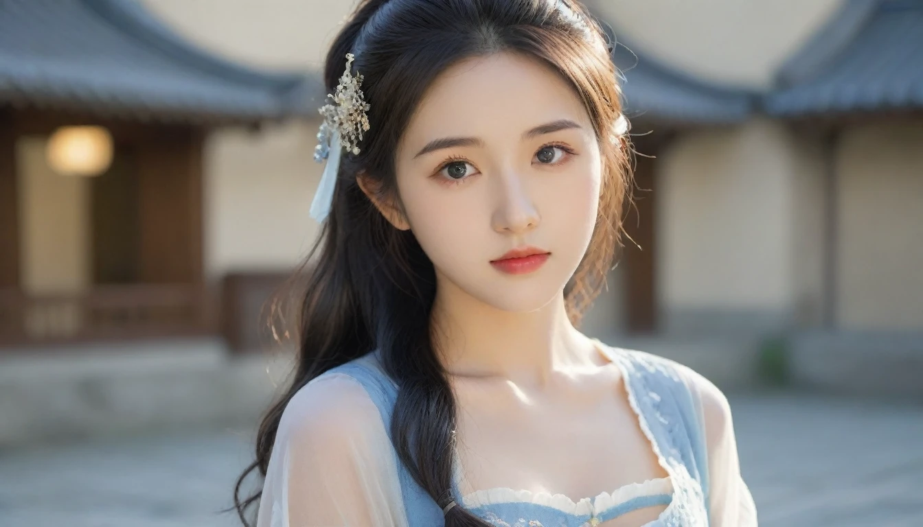 8k, Ultra-high resolution, Highest quality, masterpiece, 三分割法によるphotograph,Surreal, photograph, 1 Girl, (16 years old:1.3), pretty girl, Cute Face, Beautiful eyes in every detail, 細かくdetailedに,masterpiece,One Girl:1.2, Japan Female Announcer,extream close up,disgust,Long black hair,Loose curly hair,(Dressed in medieval European clothing:1.3),(印象派の美しい少女のPortraiture), (Standing in a medieval European square:1.3), (After the Rain), (Sunset reflection), (Impressionist light and colour),Realistic Skin, Perfect and beautiful face ,完璧でCute Face, Skin with attention to detail, Perfect limbs、Narrow waist,Looking at the audience、beauty,Long neck、(((Ideal body type))),A cup small breasts :2,Portraiture:2,Perfect Anatomy,鮮明なdetailed,detailed,Surreal,Light and shadow,darkness