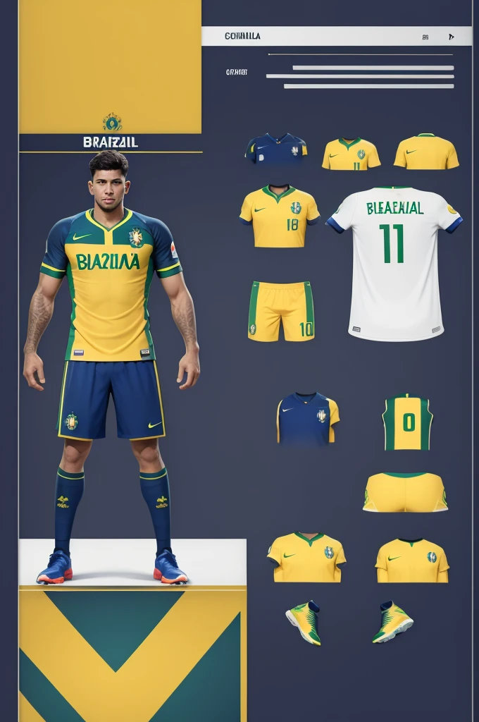 Create uniform for the Brazilian team 