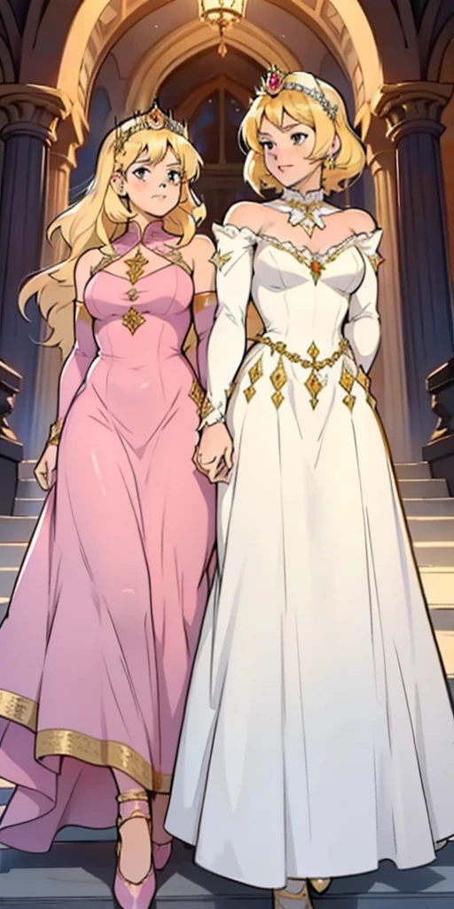 Arafed, a picture of a female angel in high society prom event, divine beautiful female angel, blond hair, long hair, flowing hair, the hair glows in a soft light, cerulean eyes, deep light eyes, divine beautiful face, (spread white feather wings: 1.1), she wears a ((red evening dress: 1.2)), elegant, intricate detailed dress, silk dress, she wears elegant knee high heeled boots, exquisite high heeled boots, she stands on the porch of a fantasy castle, dynamic angle, soft torch light, (Masterpiece: 1.5), 16k, highres, best quality, high details, ultra detailed, masterpiece, best quality, (extremely detailed), AngelStyle, GlowingRunesAI_paleblue, angel_wings, Angel