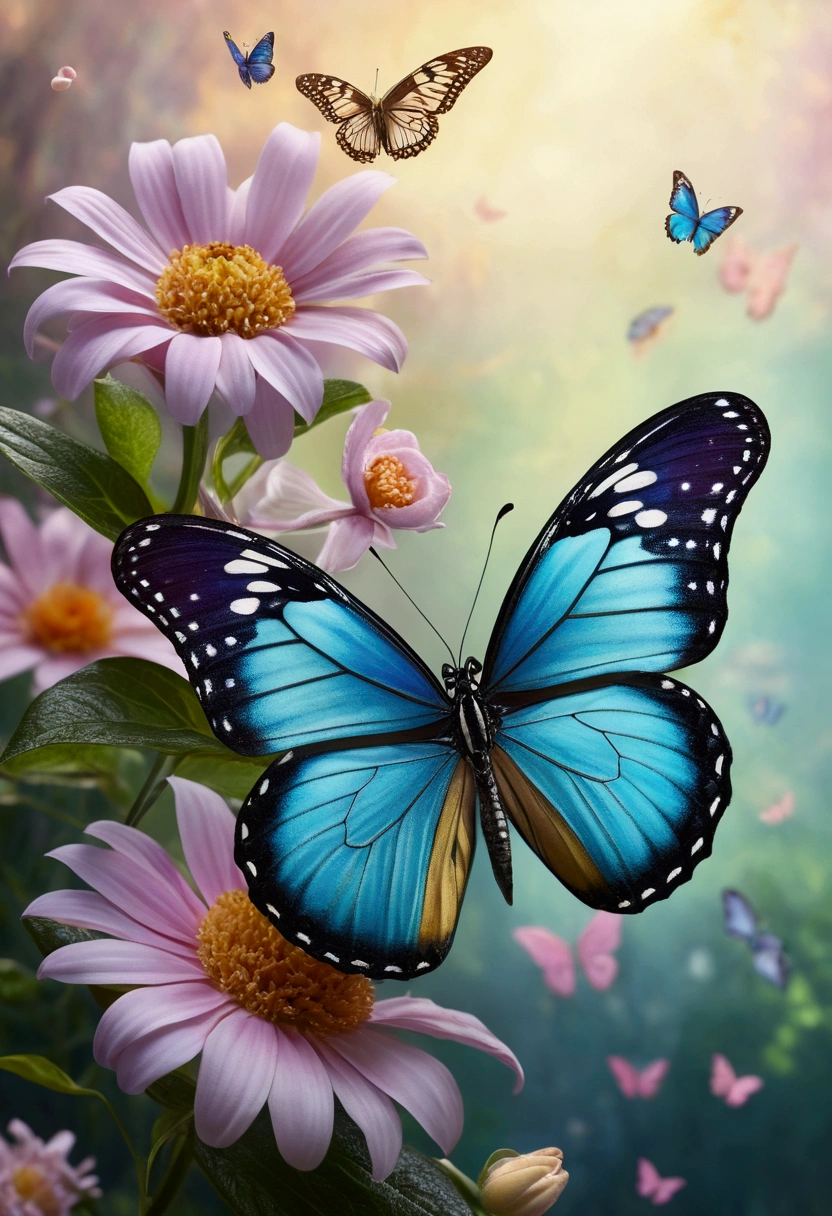 (Highest quality,4K,8k,High resolution,masterpiece:1.2),Very detailed,(Realistic,photoRealistic,photo-Realistic:1.37),Transcendental metaphor,Translucent Essence,Butterfly Metamorphosis,Mysterious presence,Mysterious atmosphere lighting,Transformation of the Soul,Transcendental Journey,Subtle shades of pastel colors,A moment of change,Crossing boundaries,Delicate and intricate details,Blooming Flowers,Powerful symbolism,Self-evolution,Transcendental beauty,崇高で超Realistic,Hidden meaning revealed,Transcendence of the natural world,Mystical and transformative,Translucent butterfly wings,Serene and otherworldly,Amazing、Awe-inspiring,Transformation of everyday life,Unlimited creativity,Transcending reality,Energy for Change,Healing and growth,Vibrant and harmonious composition,Nurturing and peaceful environment,Gentle and pleasant texture,A transcendent connection with nature,Blooming possibilities and infinite possibilities,Fantastic and fantastic atmosphere,Extremely perverted,Beyond time and space,reveal your true self,The pure and radiant essence of existence,A transcendental union of reality and imagination.